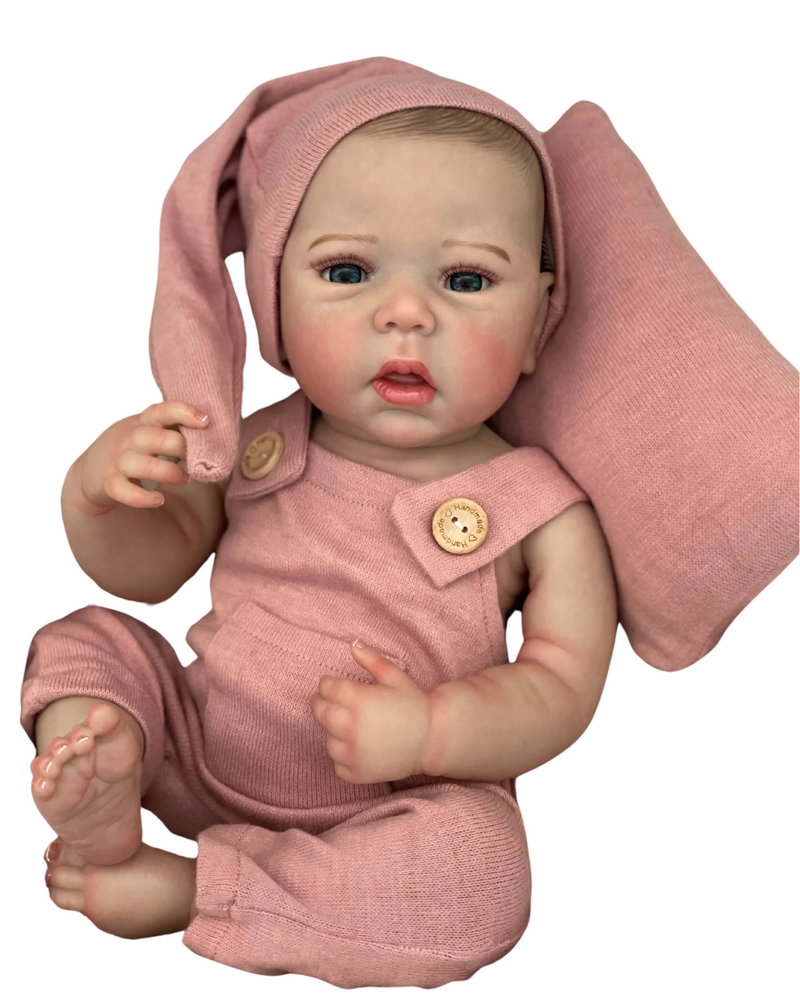 Bebê Reborn Bibi - 47 CM - Corpo todo de Silicone