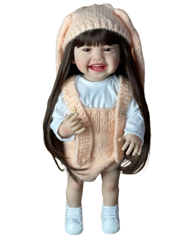 Bebê Reborn Livi - 55 CM - Corpo todo de Silicone