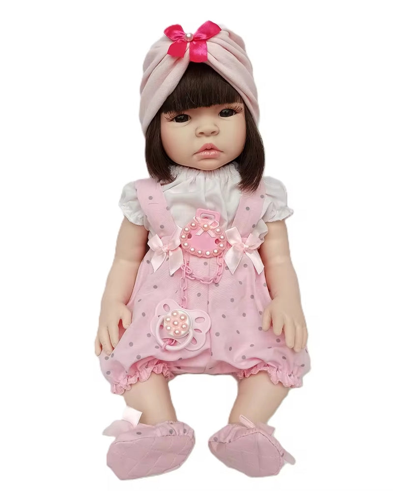 Bebê Reborn Marieta - 48CM - Corpo todo de Silicone