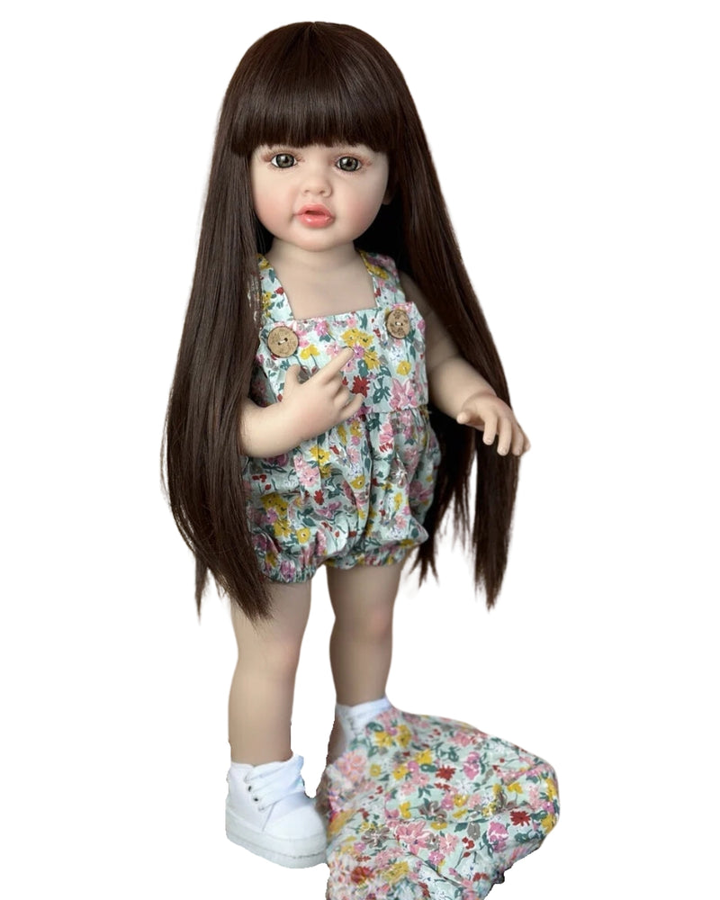 Bebê Reborn Sami - 55 CM - Corpo todo de Silicone