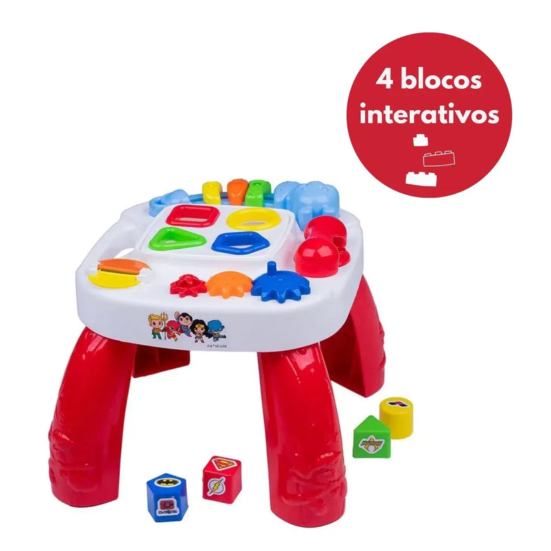 Mesa Infantil Didática Divertida Play Time Vermelha Cotiplás