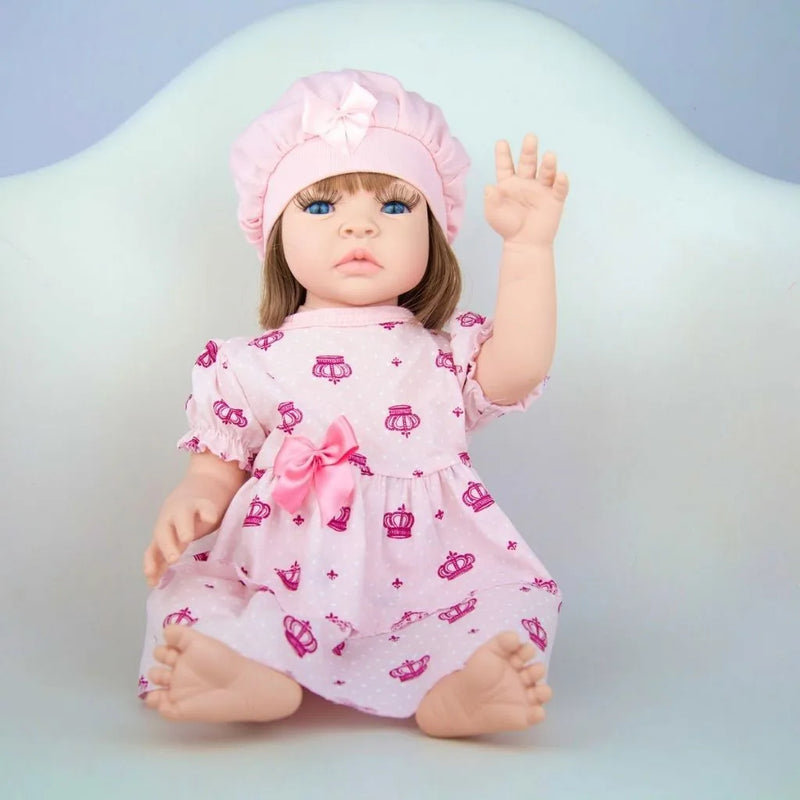 Bebê Reborn Sofie- 48 CM - Corpo todo de Silicone