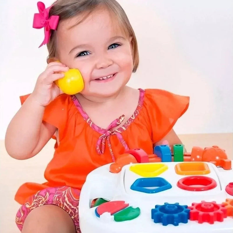 Mesa Infantil Didática Divertida Play Time Vermelha Cotiplás