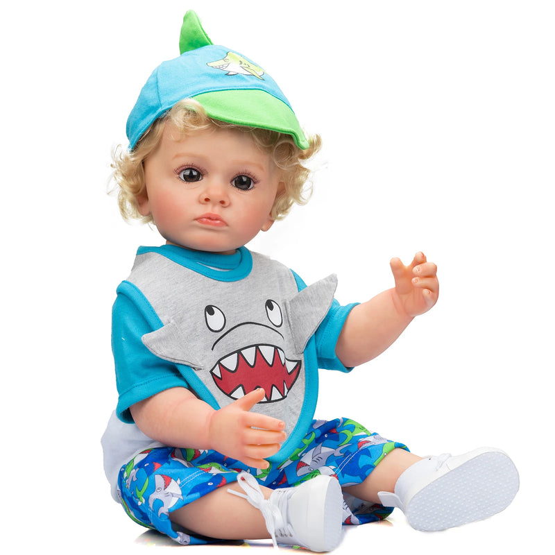 Bebê Reborn Nick - 55 CM - Corpo todo de Silicone