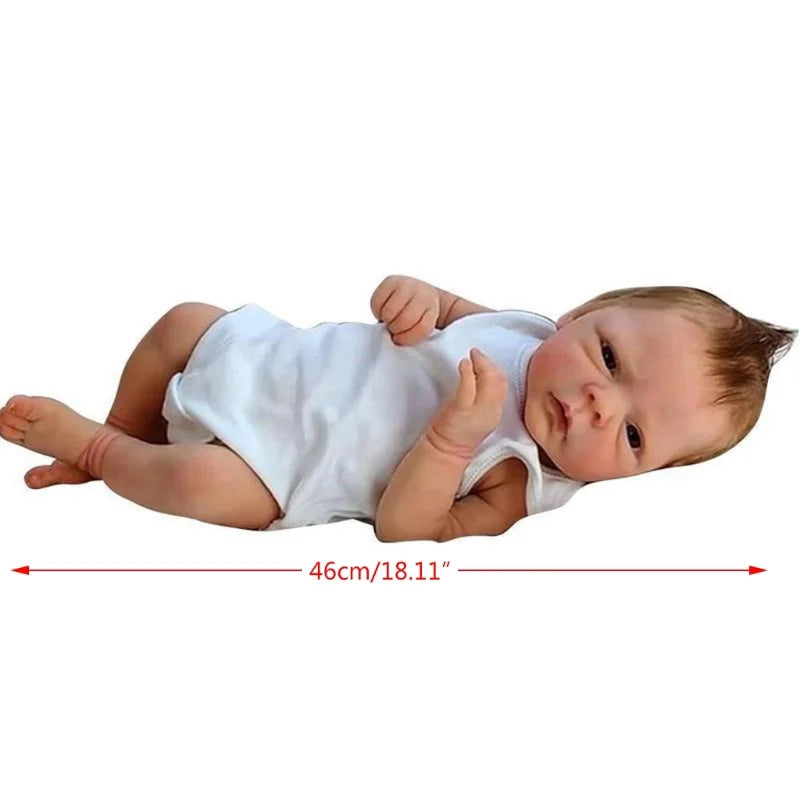 Bebê Reborn Brian - 46 CM - Corpo todo de Silicone