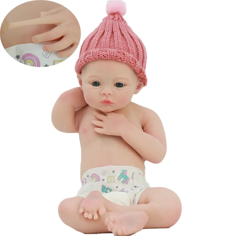 Bebê Reborn Sany - 45cm - Silicone Sólido