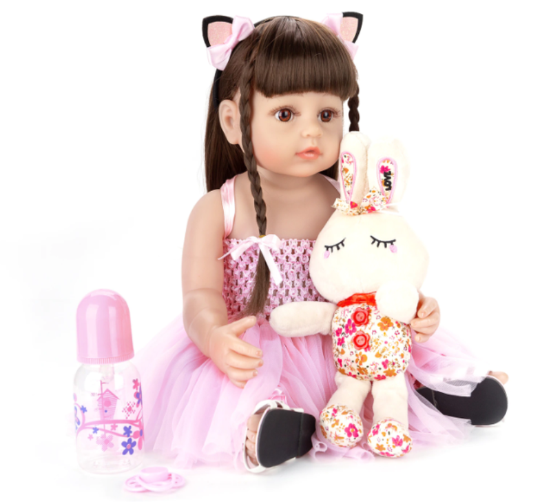 Bebê Reborn Betina - 55cm - Corpo Todo de Silicone - PRONTA ENTREGA